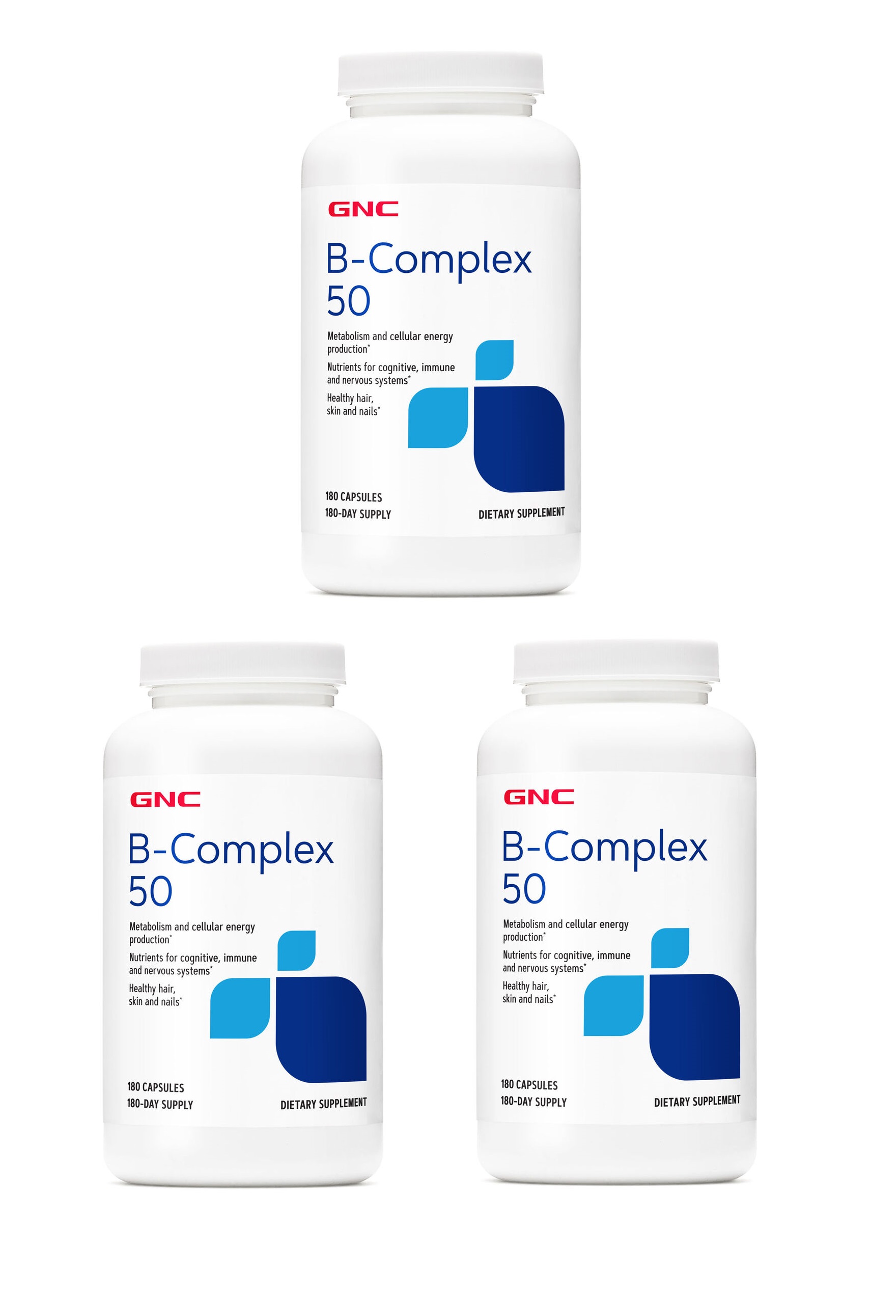 GNC 综合维他命Ｂ群 B-Complex 50mg, 180颗(一組3瓶)